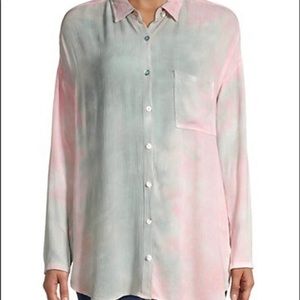 BB Dakota Shirt Tie Dye Spread-Collar Long Sleeve Size Small